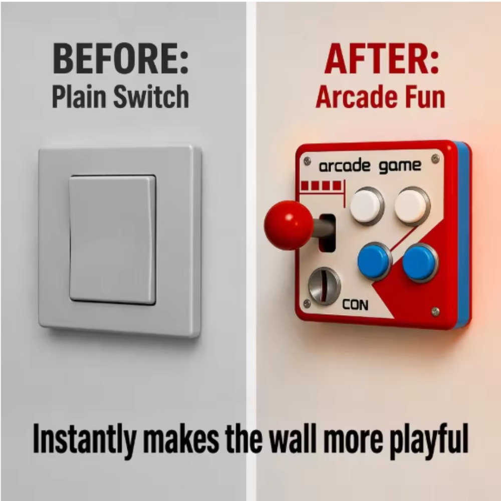 Retro Gaming Decor - Cache-prise de joystick rétro pour borne