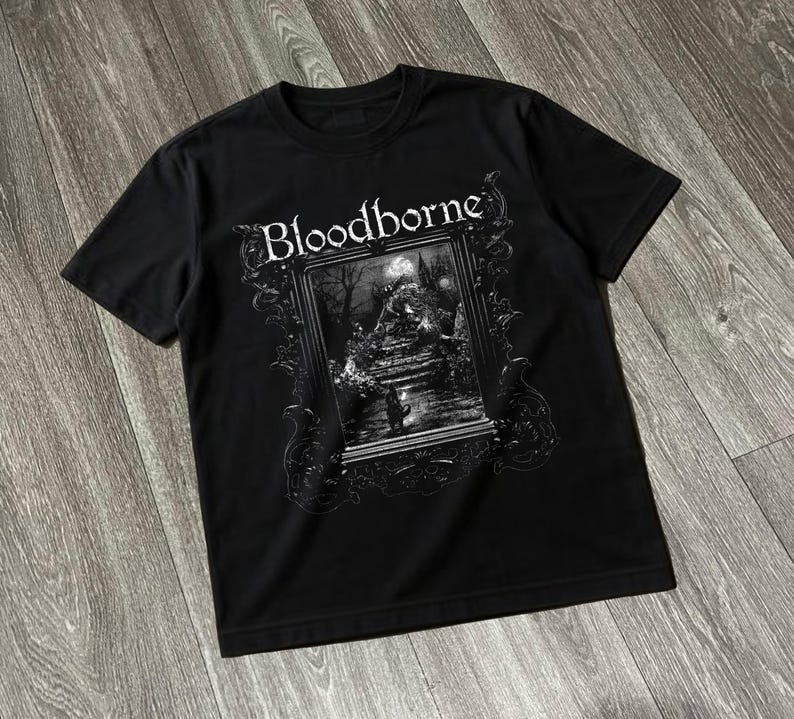 Retro Gaming T Shirt - T-shirt de jeu Bloodborne Dark Souls,