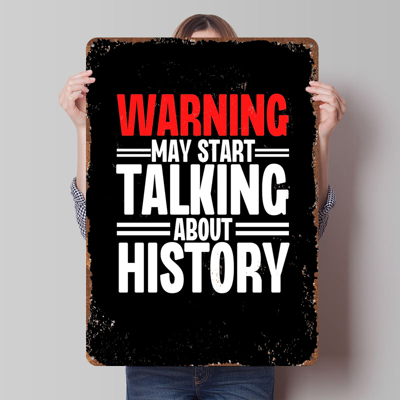 Retro Gaming Talk - Plaque Murale Métallique Personnalisée « Attention,