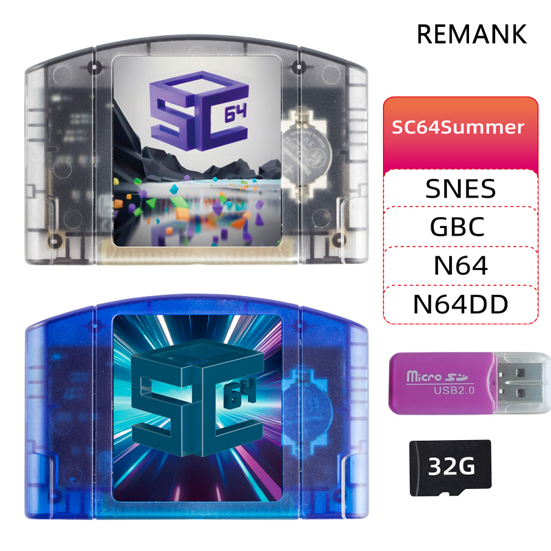 Retro Gaming Nostalgia - REMANK 5000-in1 SC64Summer SC64 carte de