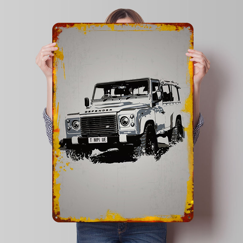 Retro Gaming Uk - Plaque Métallique Vintage Personnalisée UK Car