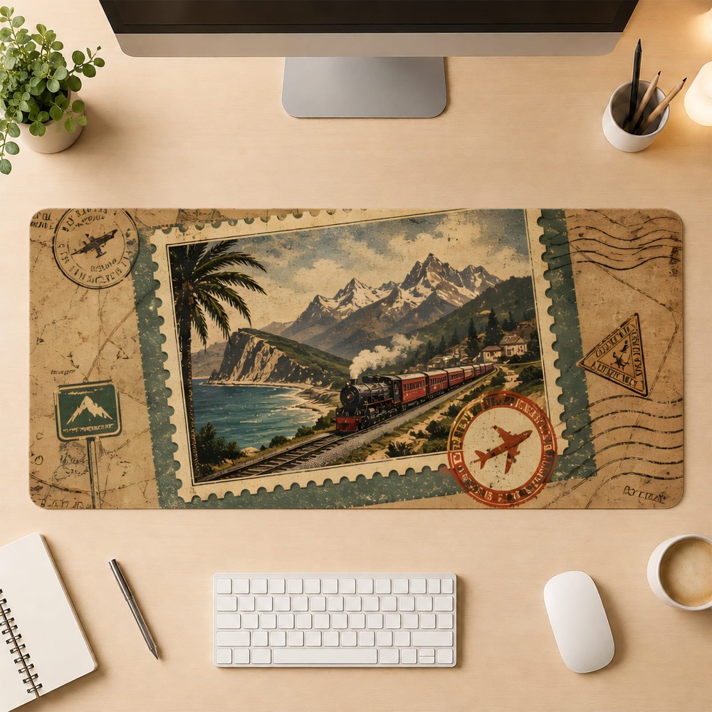 Retro Gaming Xl - Tapis de bureau antidérapant au design