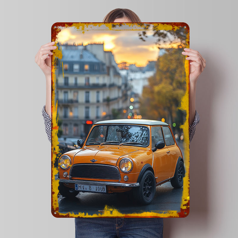 Retro Gaming Uk - Affiche en métal personnalisée Cooper, voiture
