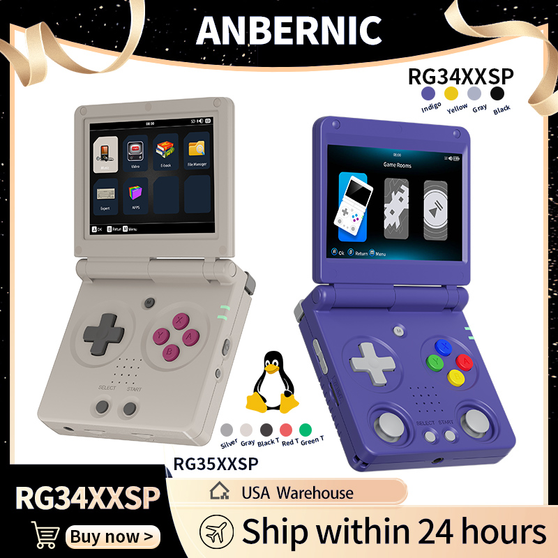Anbernic RG34XXSP RG35XXSP Con - Retro Gaming Linux avis et prix