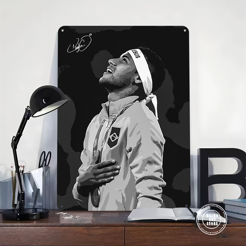 Neymar Jr. Affiche de portrait - Retro Gaming Desk avis et prix