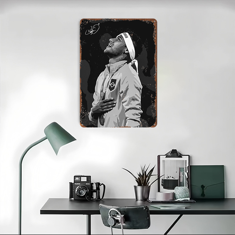 Neymar Jr. Affiche de portrait - Retro Gaming Desk avis et prix