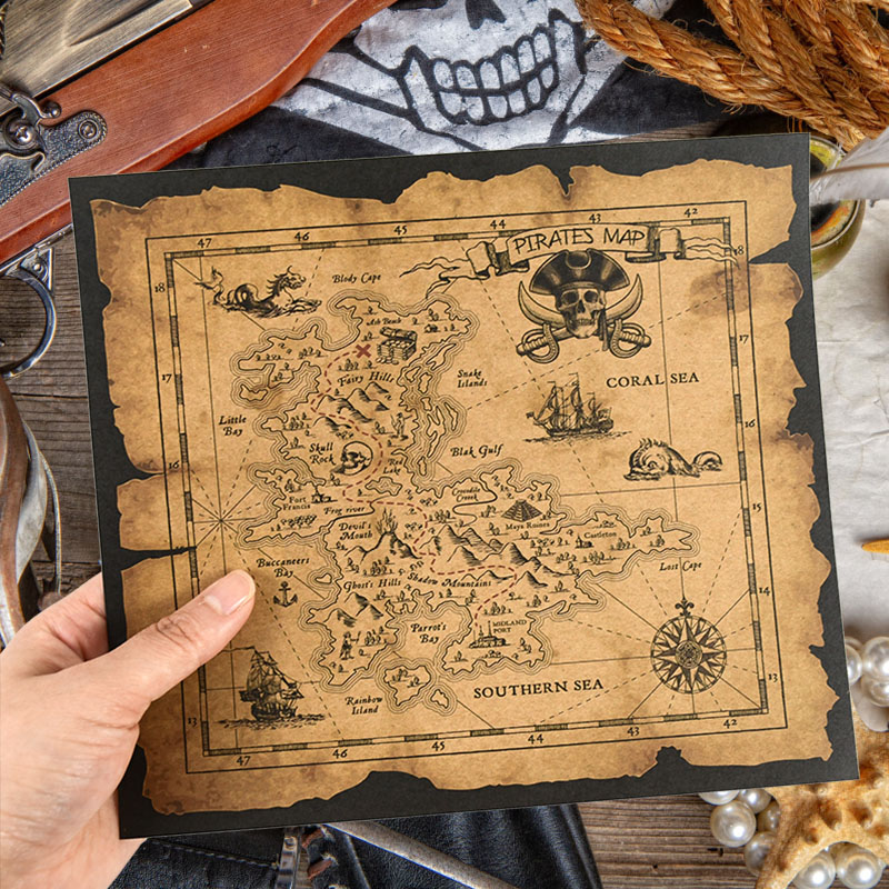 Carte de chasse au trésor d'av - Retro Gaming Decor avis et prix
