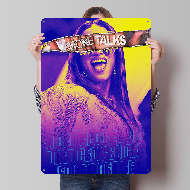 Mone Talks – Affiche métalliqu - Retro Gaming Talk avis et prix
